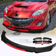 For Mazda 3 5 6 CX-3 CX-5 MX-5 Front Bumper Lip Spoiler Splitter Gloss Red Black