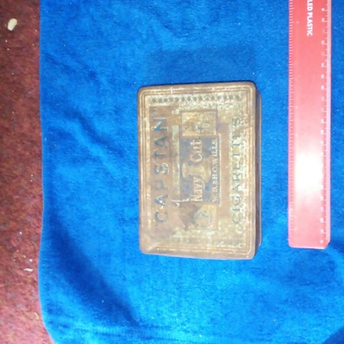 Rare tin capstan - rare, cut