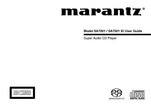 Marantz sa7001ki player - cd,