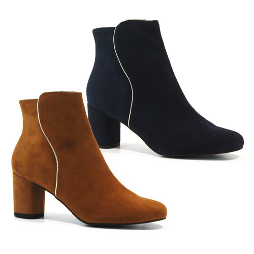 Ladies boots mid block heel - mid,