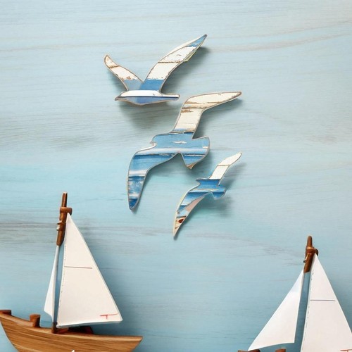 Pieces wooden seagull wall - pieces,