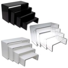 Nesting Plinths Acrylic Retail Riser Counter Exhibition Display Stand Shelves