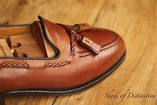 Alfred Sargent Lamport Tan Brown Tasselled Shoes Loafers Mens UK 7.5 US 8.5