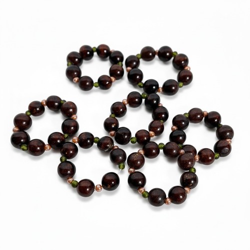 Boho glass bead napkin - boho, rings