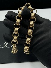 9ct Solid Patterned Belcher