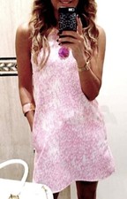 ZARA SHORT DRESS PINK PRINTED