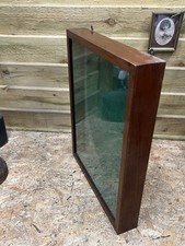 Vintage Display Wall Cabinet Notice Board  Display menu   Cabinet Glazed Wood . 