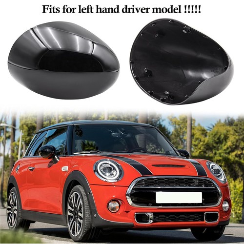 Gloss black side wing mirror - black,