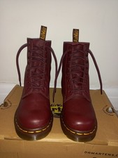 BNWB Dr Martens Women's Boots Size 4 Cherry Red Virginia Pascal Soft Leather