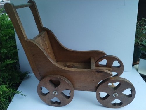 Vintage handmade wooden baby - vintage,