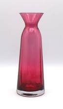 Vintage Dartington Cranberry Ruby Red Crystal Glass Vase