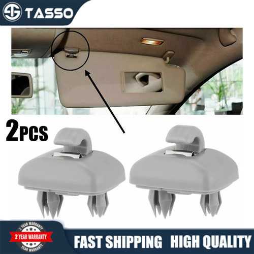 Sun visor gray clip holder - 2x,
