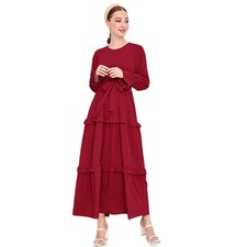 Muslim Women Maxi Dress Dubai Abaya Kaftan Ramadan Islam Party Gown Robe Caftan