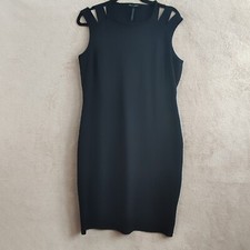 Sarah Pacini Womens Black Dress Cut Out Detail Shoulder Straps Size 4 / UK 14