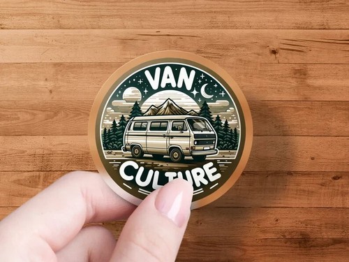 Vintage van culture - culture, sticker