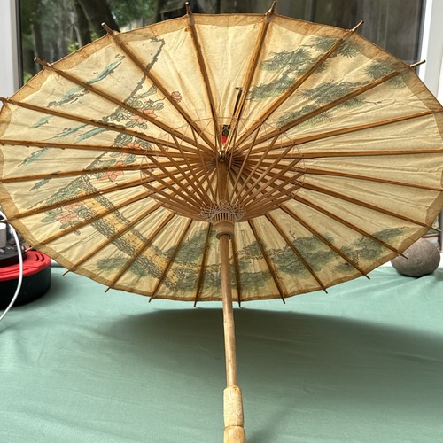 Paper parasol yellow umbrella - yellow,