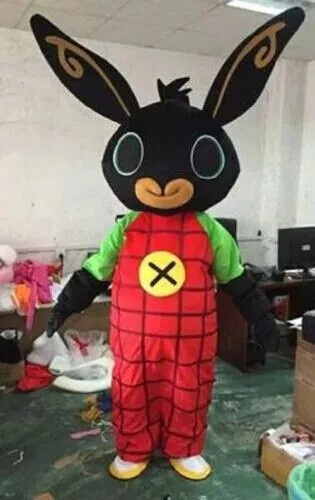Black rabbit mascot costume - black,