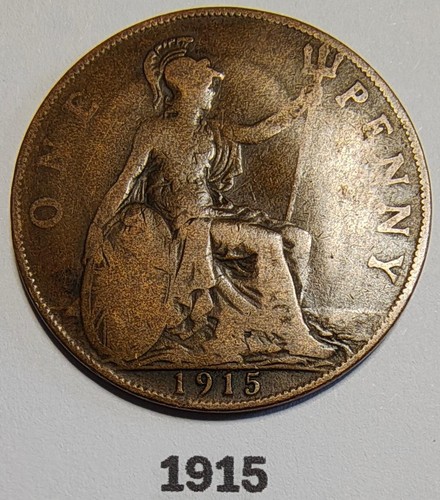 1915 george one penny - 1915, v