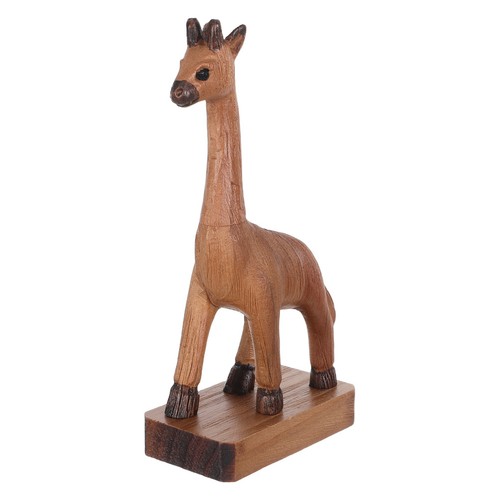 Wooden giraffe sculpture - giraffe,