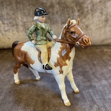 Beswick figure, Girl on Skewbald Pony.  Model no 1499. VGC / MINT 
