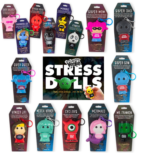 Voodoo doll keyring - voodoo, stress