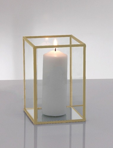 Metal frame glass hurricane - frame,