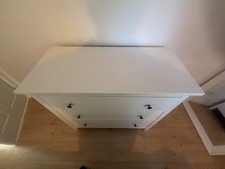 IKEA Hemnes White Chest of 3 Drawers - 108cm x 96cm x 50cm