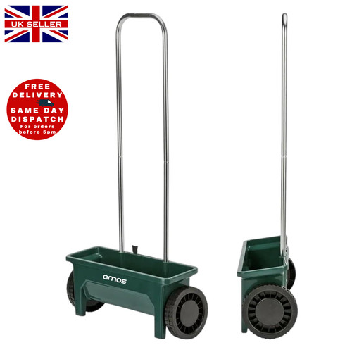 Amos 12l lawn spreader push - lawn,