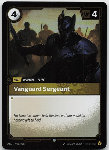 Vanguard sergeant 219 298 - sergeant, 219/298