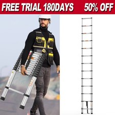 2.6M-3.8M Heavy Duty Multi-Purpose Stainless Steel Telescopic Ladder No-slip