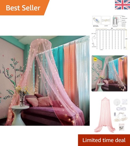 Romantic pink bed - pink, canopy