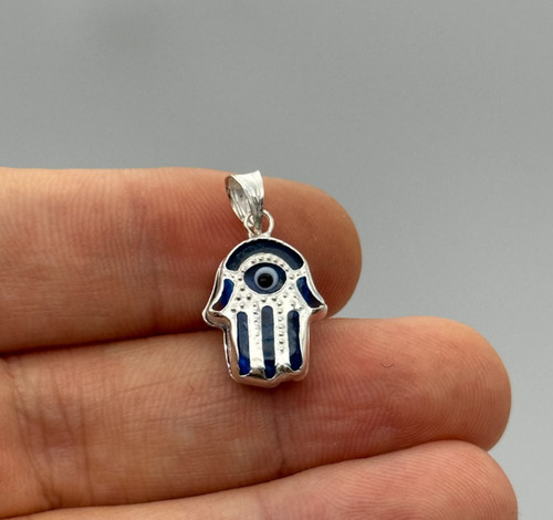 925 sterling silver hamsa hand - 925,