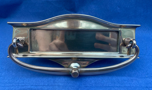 Vintage brass letter - box, with