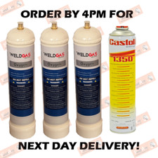 3 X WELDGAS FITS CASTOLIN OXY