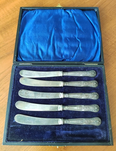 Antique butter knifes silver - antique,