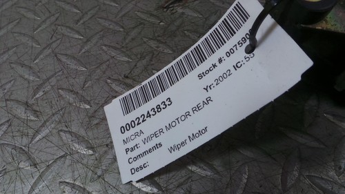 Nissan micra wiper motor rear - micra,
