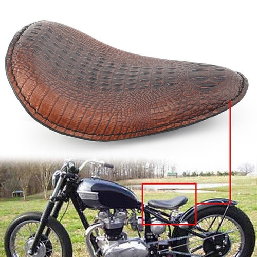 Brown alligator motor leather - brown,