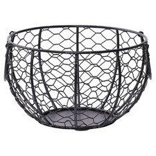 Egg Basket Fruit and Vegetable Basket Grocery Metal Fruit Holder Iron Wire Woven