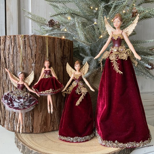 Burgundy velvet fairy - burgundy,