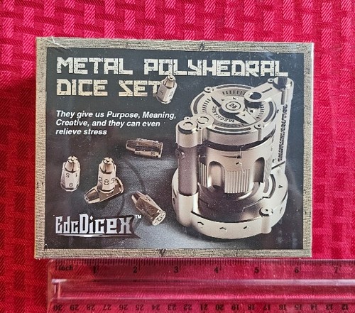 Metal polyhedral dice - metal, set