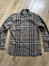 Burberry Men's Nova Check Long Sleeve Shirt Size L