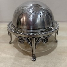 Vintage Silver Plated Roll-Top