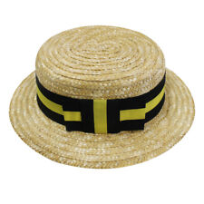 ADULTS STRAW BOATER HAT WITH