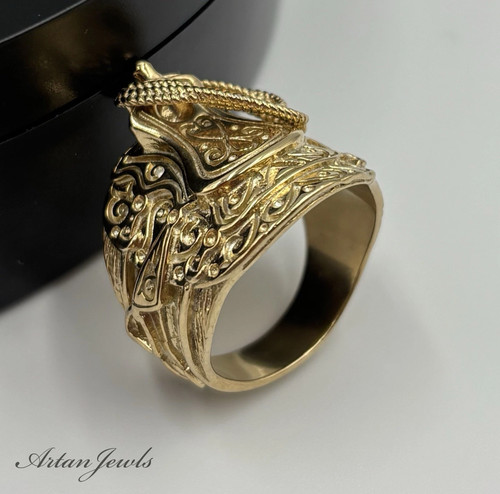 Heavy saddle 9ct gold - saddle,