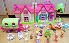 ELC Happyland Cherry lane cottage, Roaming Rose Caravan,Santa,Christmas tree,Elf