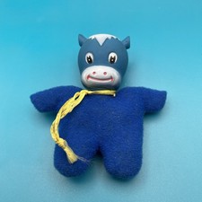 Vintage Blue Cow Horse Bean