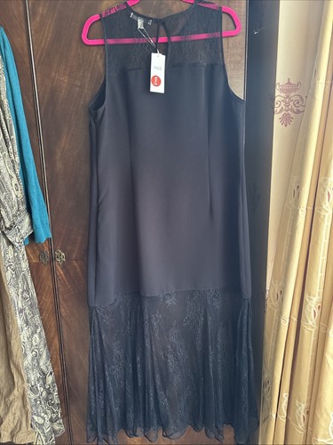 Evening black dress - evening, size