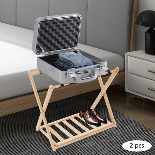 Folding metal luggage rack - luggage,