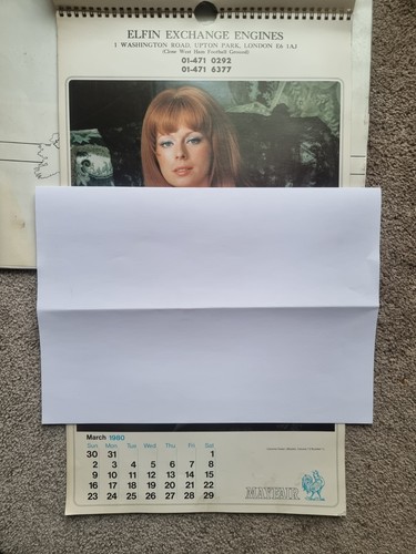 Vintage calendar 1980 - vintage,