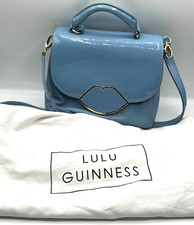 Lulu Guinness Issy Crossbody Light Blue Leather Bag & Dustbag (FP114K)